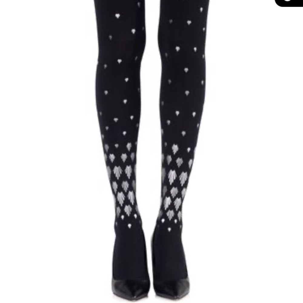 JOYFULLOOK Black and Silver Tights Sz. XS-M